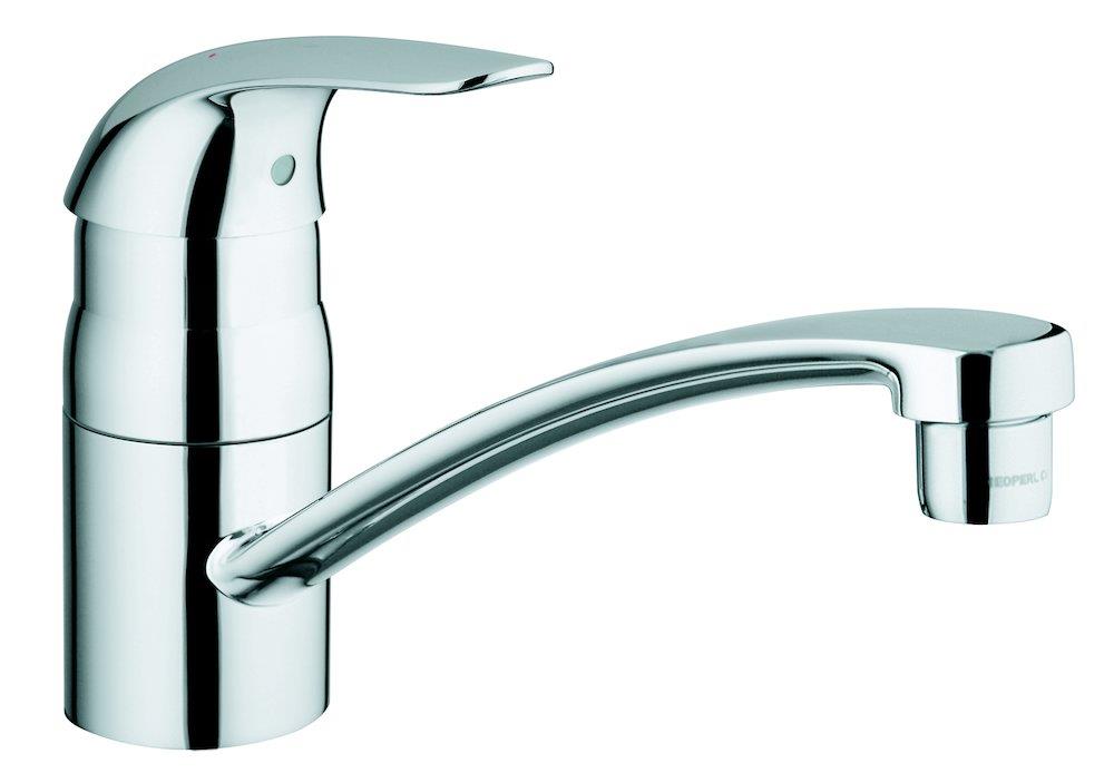 Grohe EuroPro Kitchen faucet - 1 handles, Chrome-plated, 226mm, J-spout, Without, Low, No