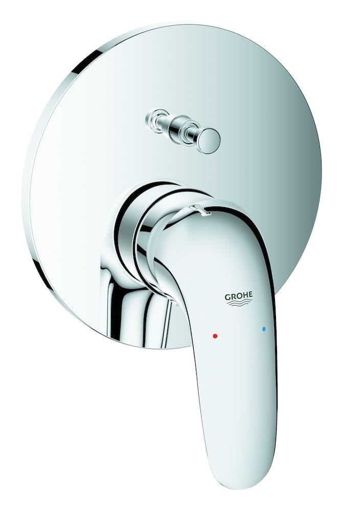 Grohe Eurostyle Solid Bath and shower faucet - 2 handles, Chrome-plated, No