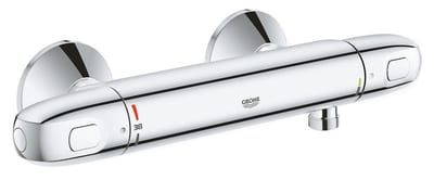 Grohe Grohtherm 1000 thermostat faucet, 2 handles, chrome-plated, downward, 1/2"