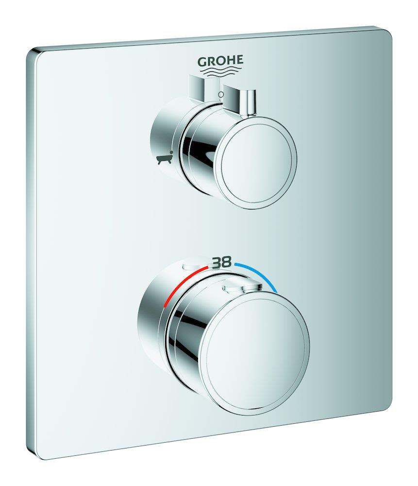 Grohe Grohtherm Built-in faucet - Yes, GROHE Rapido SmartBox, Yes, 2 handles, Chrome-plated, 158mm 909531