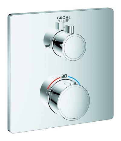 Grohe Grohtherm Built-in faucet - Yes, GROHE Rapido SmartBox, Yes, 2 handles, Chrome-plated, 158mm 909531