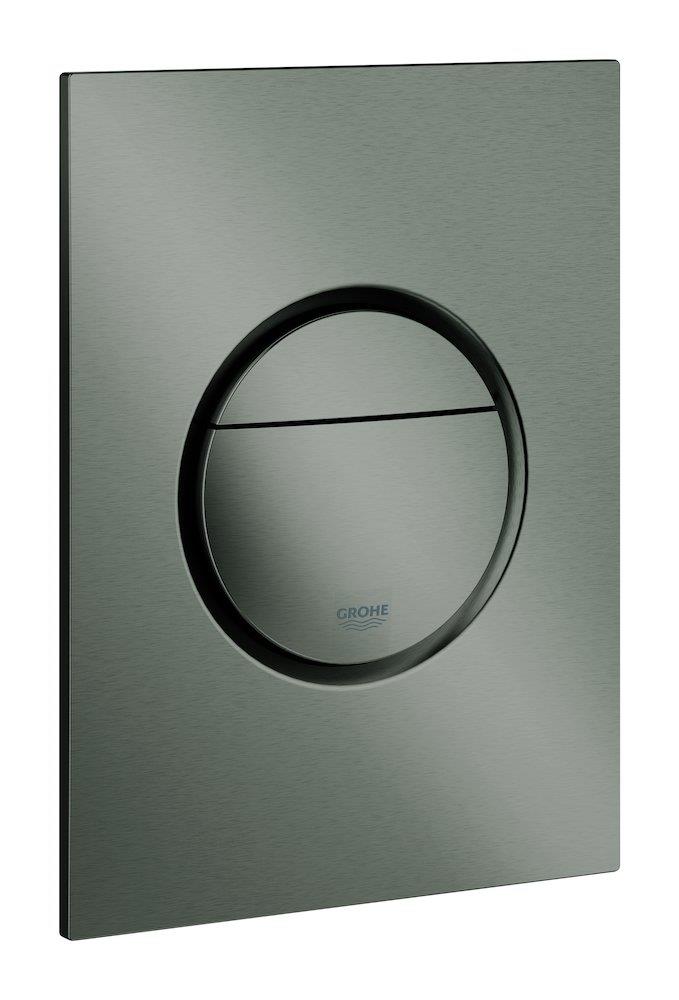 Grohe Nova Cosmopolitan Operating Plate Brushed Hard Graphite Dual-Flush Pneumatic