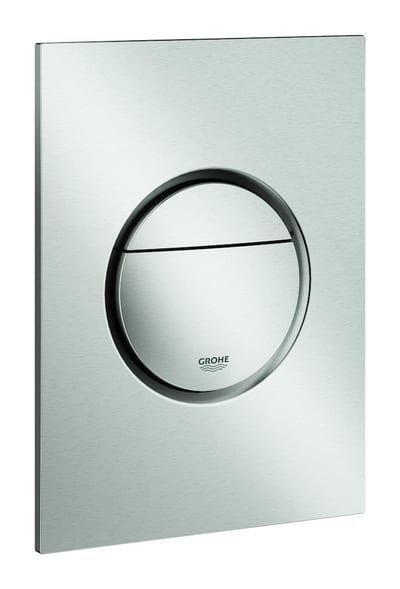 Grohe Nova Cosmopolitan S Actuation Plate — Supersteel, Dual-Flush, Pneumatic