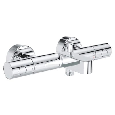 Grohe Precision Get bath and shower thermostat, chrome, 2 handles, spout included
