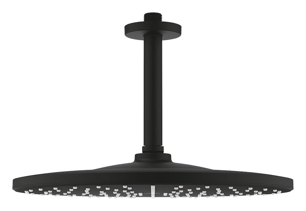 Grohe Rainshower Mono Overhead Shower Set Phantom Black 310 mm Matte Black