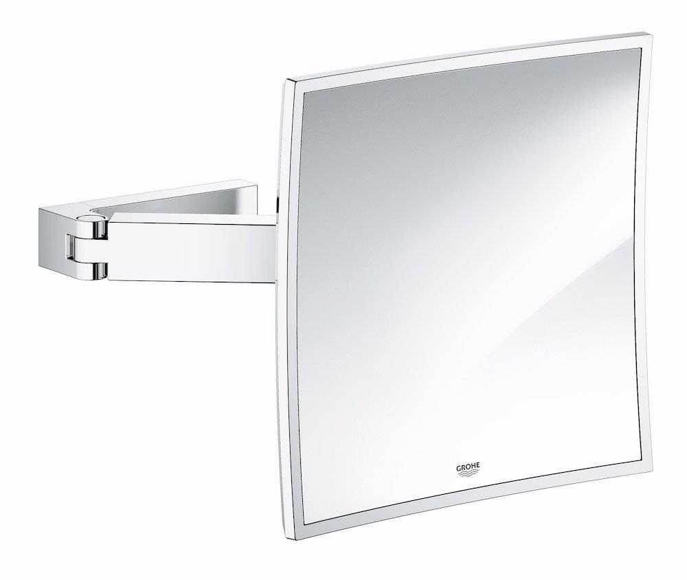 Grohe Selection Cube cosmetic mirror 157×115mm chrome-plated square no light