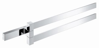 Grohe Selection Cube Towel Holder - Double, 400mm, 55mm, Chrome-Plated, Metal, Polished