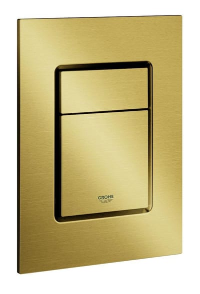 Grohe Skate Cosmopolitan S Actuation Plate — Brushed Cool Sunrise, Dual-Flush, Pneumatic