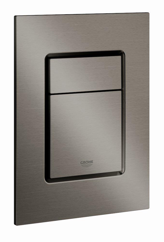 Grohe Skate Cosmopolitan S Dual-Flush Actuator Plate, Brushed Hard Graphite