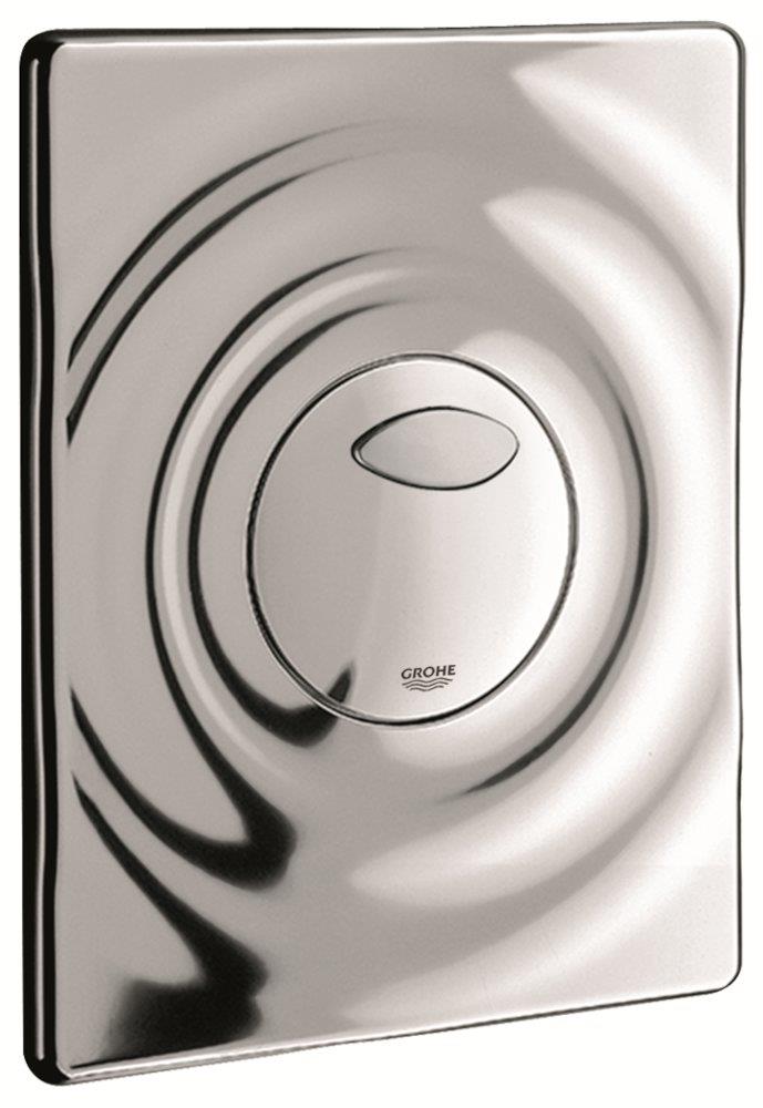 Grohe Surf Dual-Flush Operating Plate - Top/Front, Chrome-Plated, Pneumatic