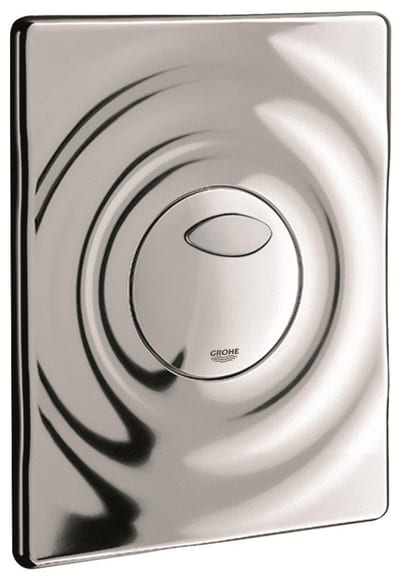 Grohe Surf Dual-Flush Operating Plate - Top/Front, Chrome-Plated, Pneumatic