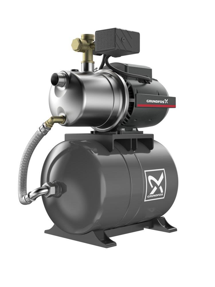 Grundfos JP 5-48 PT-H booster Jet Pump with Pressure Tank - 45.6M, 1"