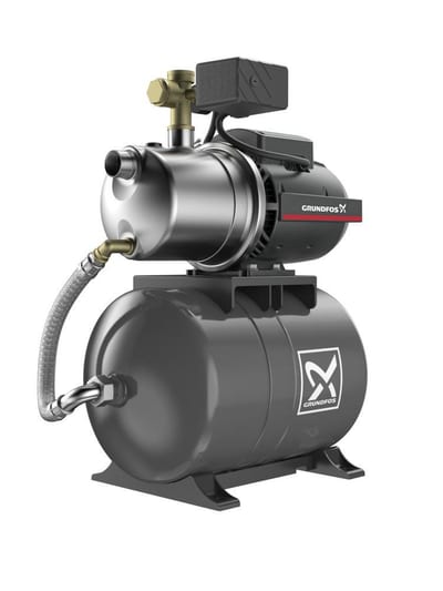 Grundfos JP 5-48 PT-H booster Jet Pump with Pressure Tank - 45.6M, 1"
