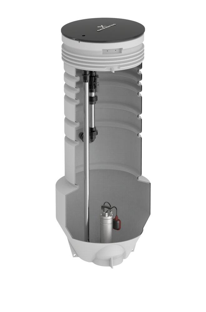 Grundfos PUST06 Pump Well APG.40.10.A1 - 600mm, 2000mm, APG.40.10.A1, black wastewater