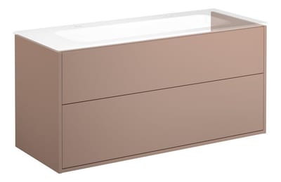 Gustavsberg Artic Base Cabinet 550mm x 1180mm x 465mm - peach, 2 drawers, no handle