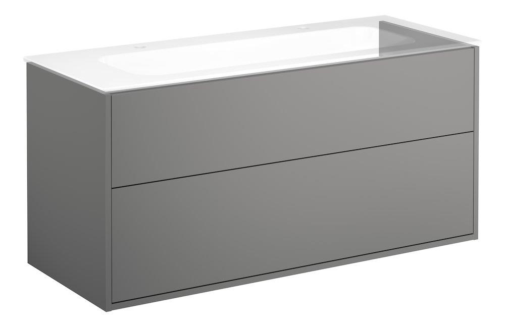 Gustavsberg Artic Base Cabinet ash grey - 550 x 1180 x 465 mm, 2 drawers