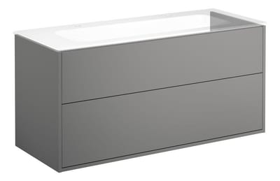 Gustavsberg Artic Base Cabinet ash grey - 550 x 1180 x 465 mm, 2 drawers