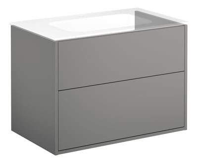 Gustavsberg Artic Base cabinet ash grey - 550x780x465mm, grey, 2 drawers