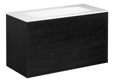 Gustavsberg Artic Furniture Package Black 1000x550x465mm 2 Drawers 1 Basin