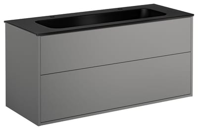 Gustavsberg Artic Furniture package - 1200mm, 550mm, 465mm, grey, Assembled, 2 drawers, Two tap holes, No, 2 basins