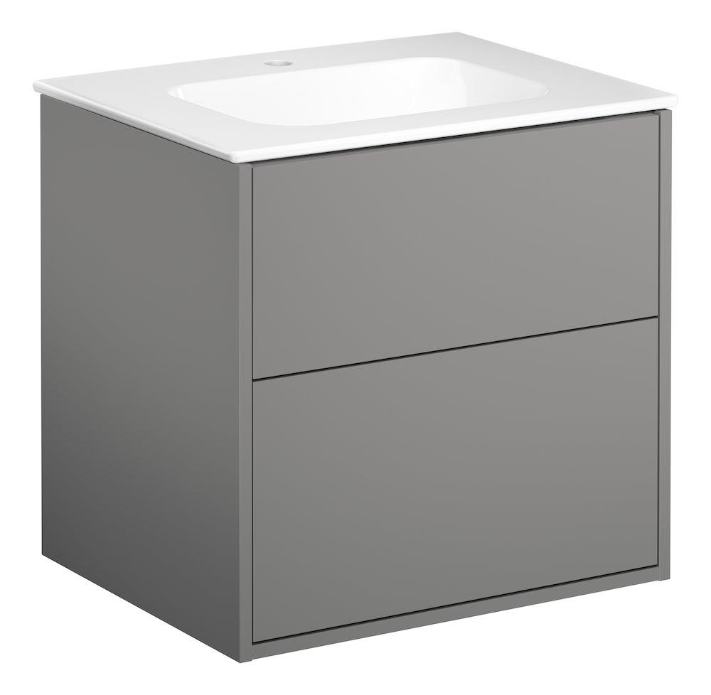 Gustavsberg Artic Furniture Package - 600 x 550 x 465 mm, grey, 2 drawers, 1 basin