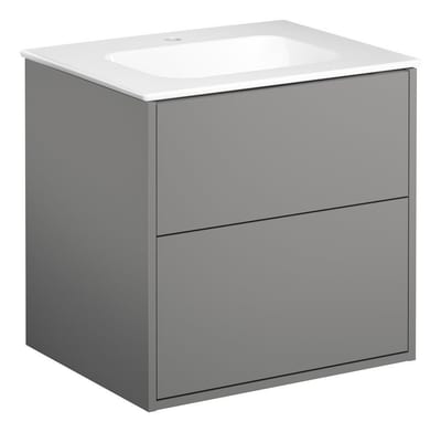 Gustavsberg Artic Furniture Package - 600 x 550 x 465 mm, grey, 2 drawers, 1 basin
