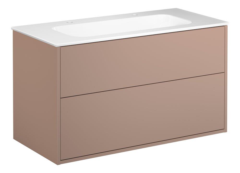 Gustavsberg Artic Furniture Package - Moisture-resistant, 1000mm, Peach, 1 Basin