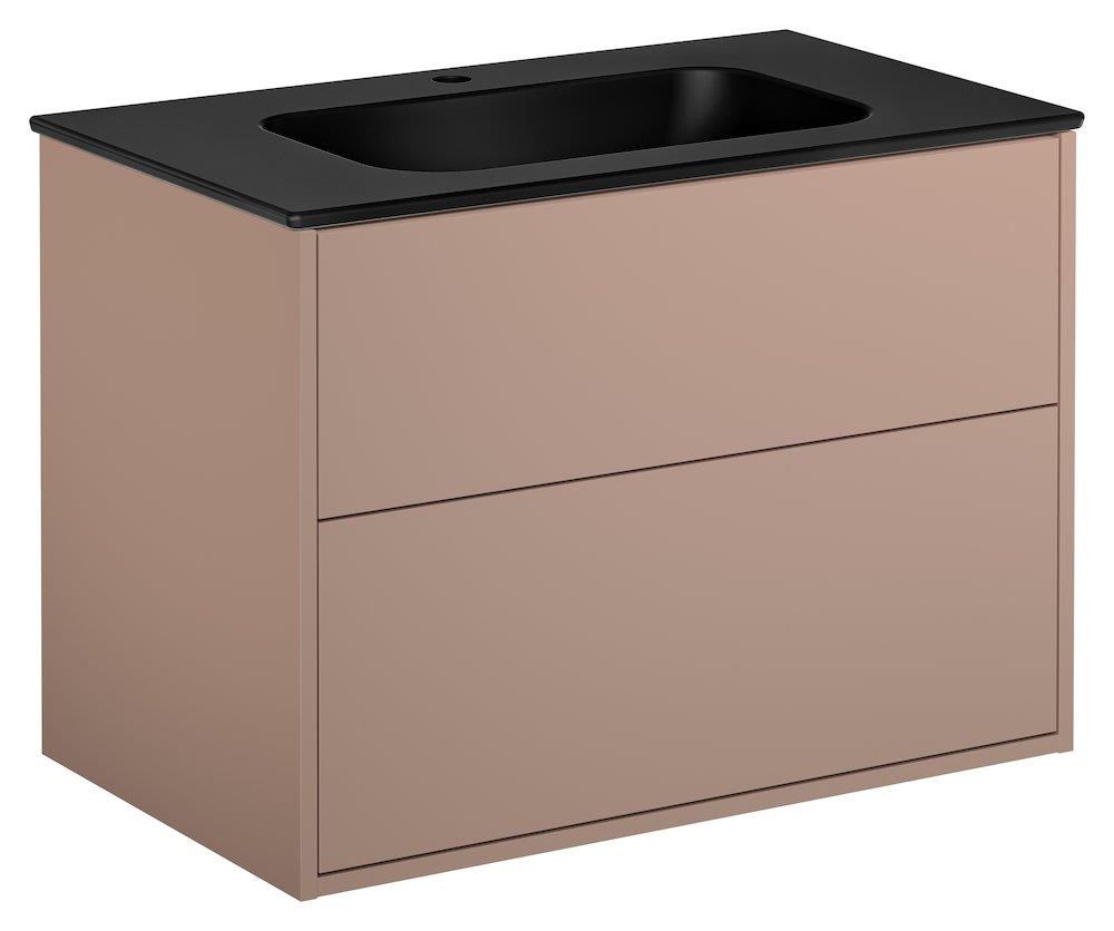 Gustavsberg Artic furniture package - moisture-resistant, 800mm, peach, 2 drawers