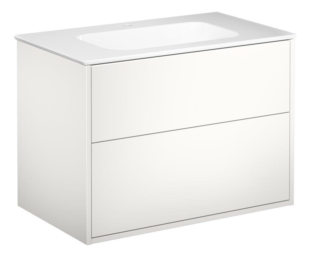 Gustavsberg Artic Furniture package - moisture-resistant 800mm white, 2 drawers, 1 basin