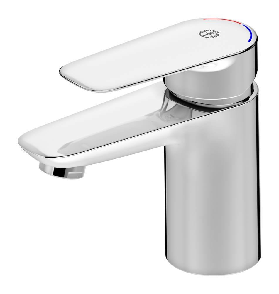 Gustavsberg Atlantic Washbasin faucet - 1 handles, 102mm, Chrome-plated, Polished, Low, without pop-up waste, Yes