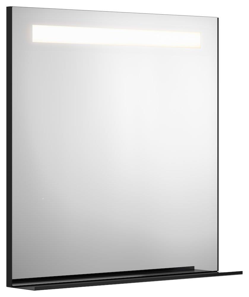Gustavsberg Mirror with shelf - 800mm, 800mm, 150mm, black, Square, Yes, Top