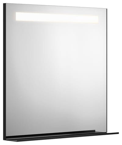 Gustavsberg Mirror with shelf - 800mm, 800mm, 150mm, black, Square, Yes, Top
