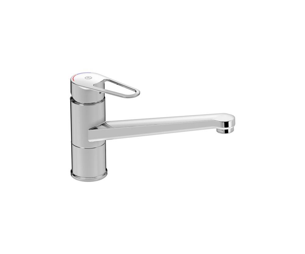 Gustavsberg Nautic Kitchen faucet - 1 handles, Chrome-plated, 245mm, L-spout, Without, Low, Yes