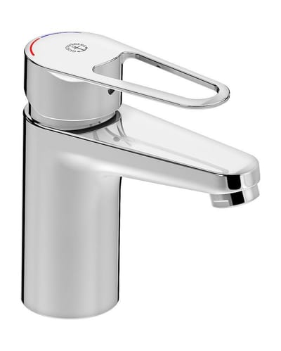 Gustavsberg New Nautic Washbasin faucet - 1 handles, 105mm, Chrome-plated, Polished, Low, without pop-up waste, Yes 10241258