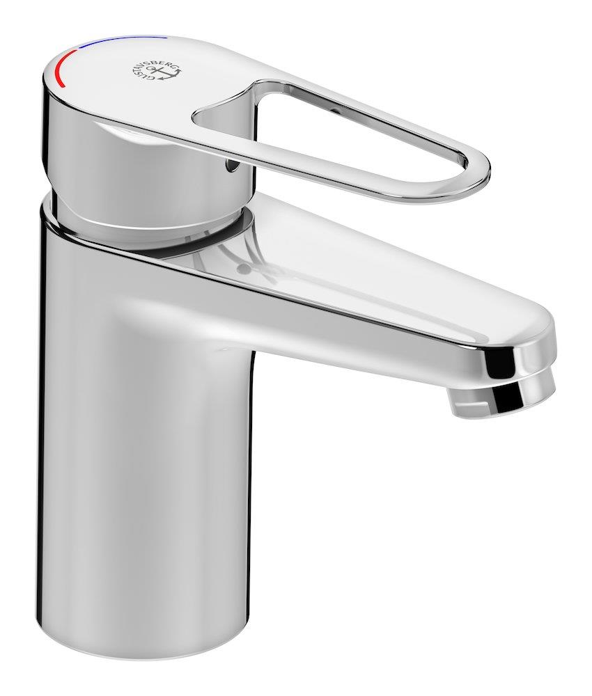 Gustavsberg New Nautic Washbasin faucet - 1 handles, 105mm, Chrome-plated, Polished, Low, without pop-up waste, Yes 10241255