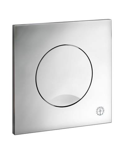 Gustavsberg Operating Plate - Front, Chrome, Chrome, Single-flush, Mechanical