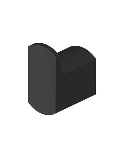 Gustavsberg Square Single Towel Hook Brass Matte Black, 50 mm