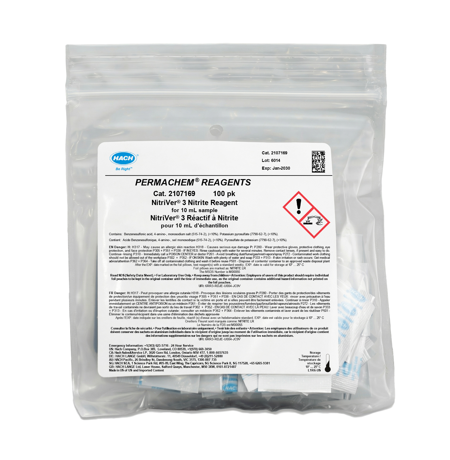 Hach NITRIVER3 Nitrite 100PK