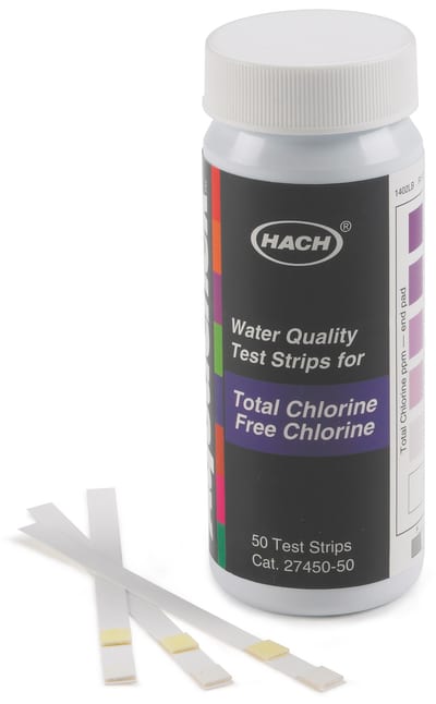 Hach Free & Total Chlorine Test Strips 0-10 mg/L, 50/pk