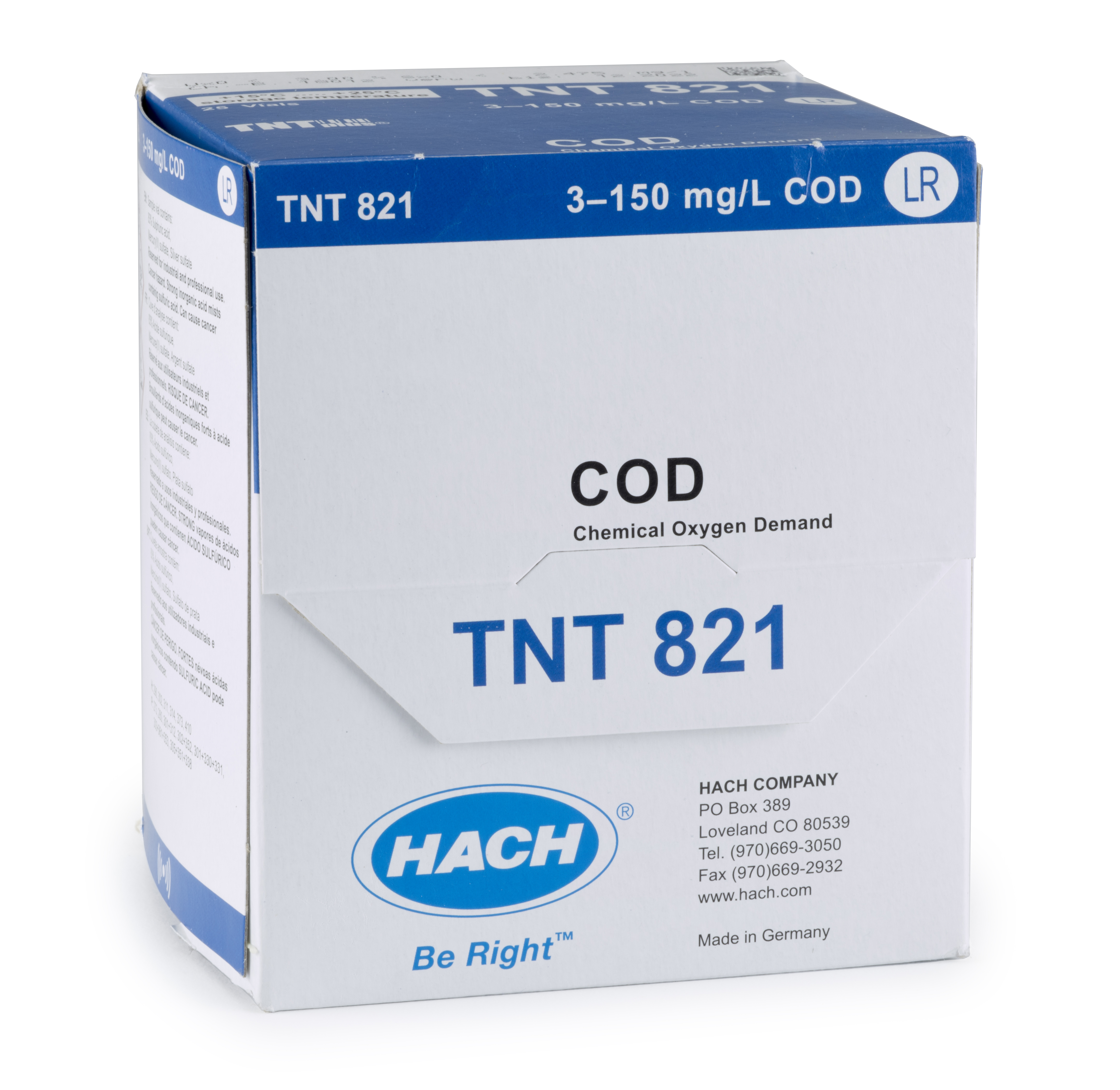 Hach TNTplus 821 COD MR 3-150 mg/L