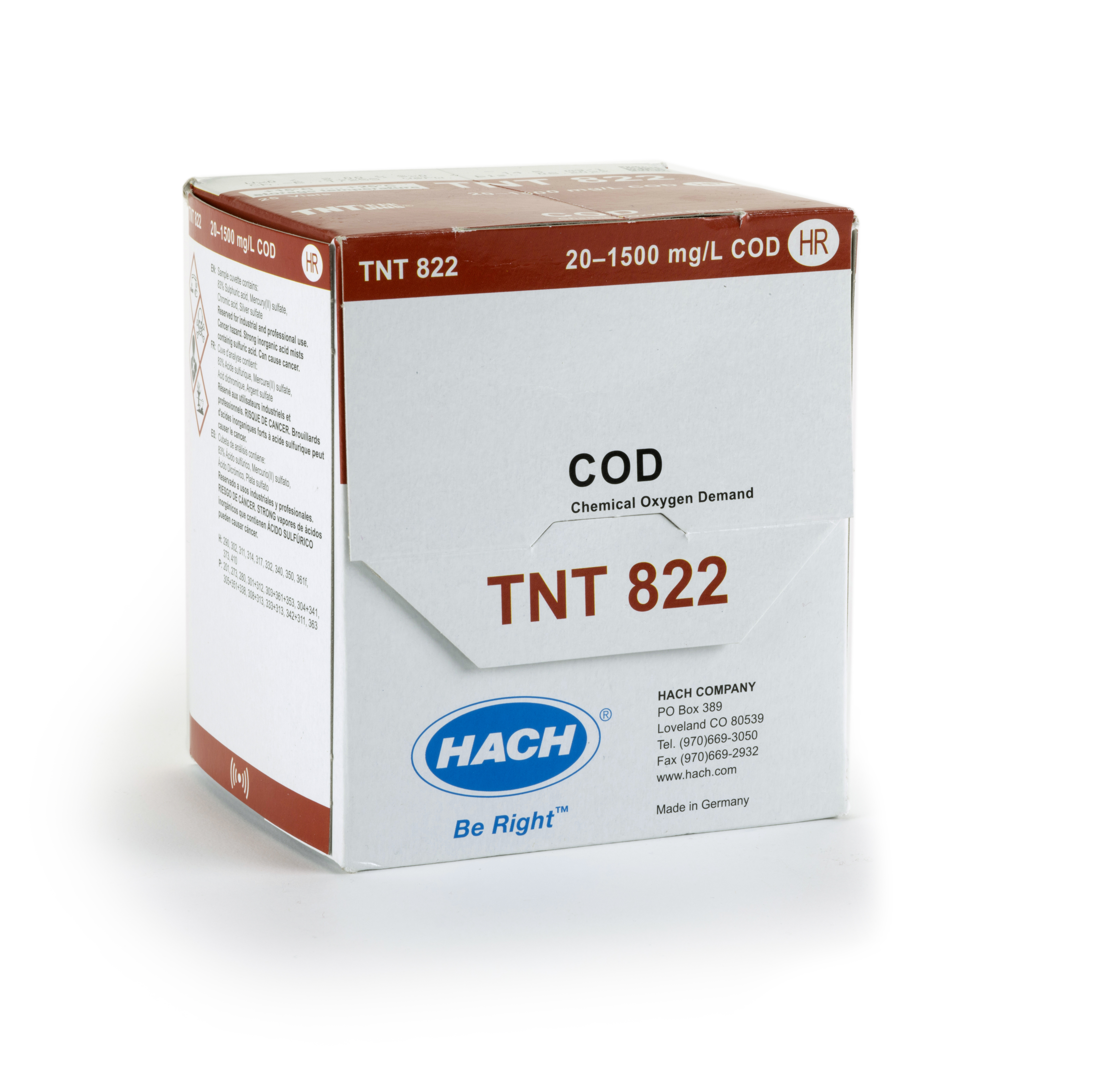Hach TNTplus 822 COD HR 20-1500 mg/L