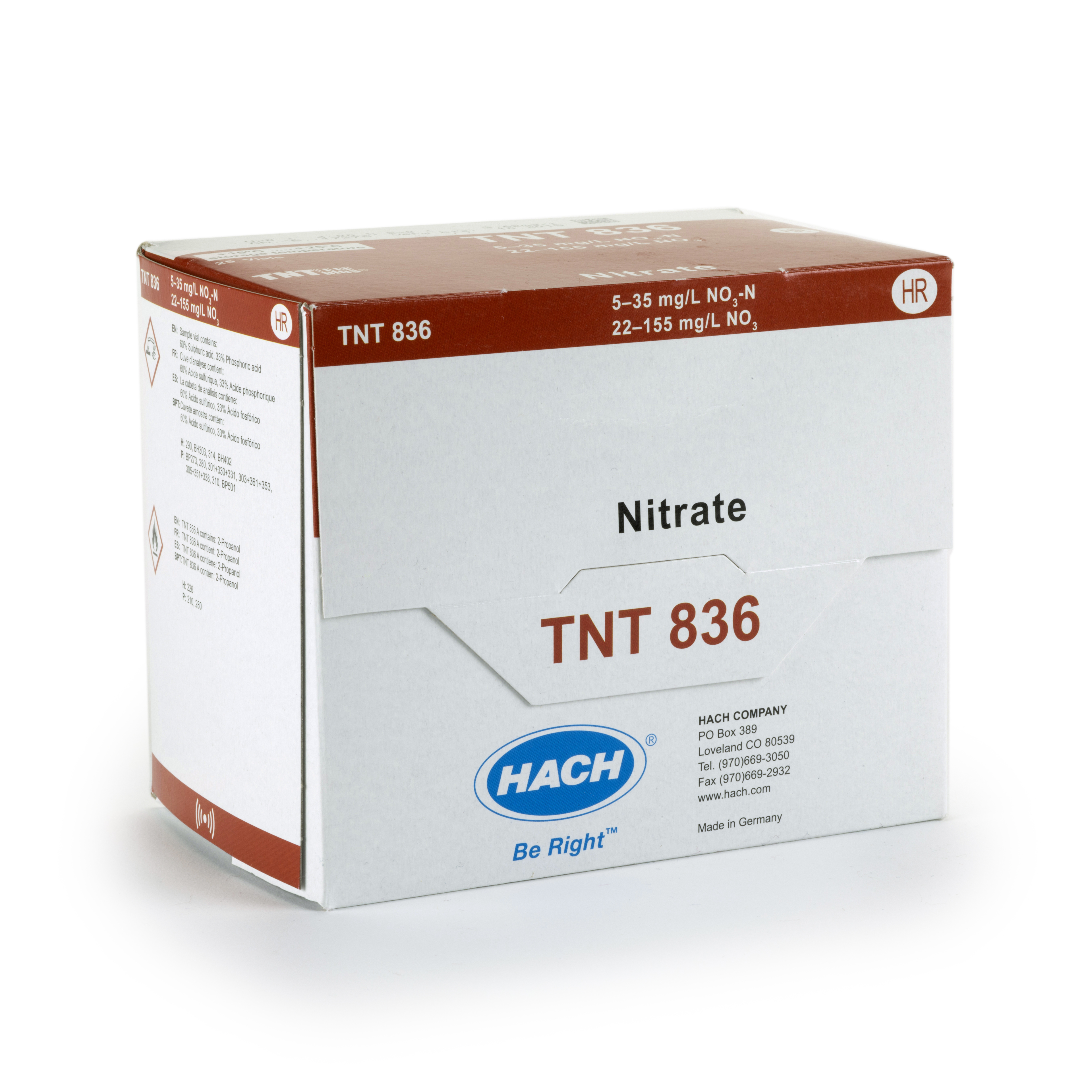 Hach Nitrate TNTplus Vial Test HR 5-35 mg/L NO3-N (TNT836)