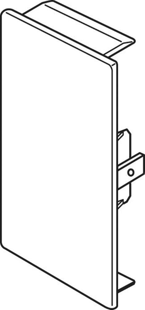 Hager BRH 70172 End piece - BRH, 70 x 170mm, white, plastic ( Halogen-Free )