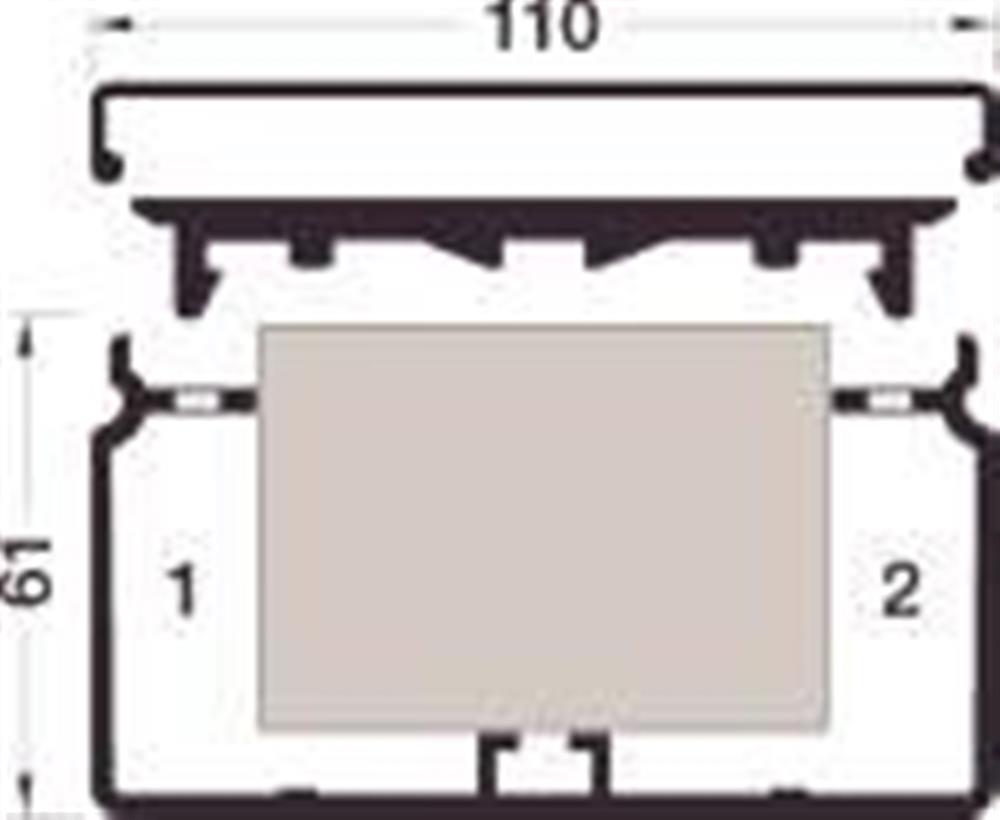 Hager FB 60110 Channel base - FB, 60 x 110mm, white, 2M, plastic