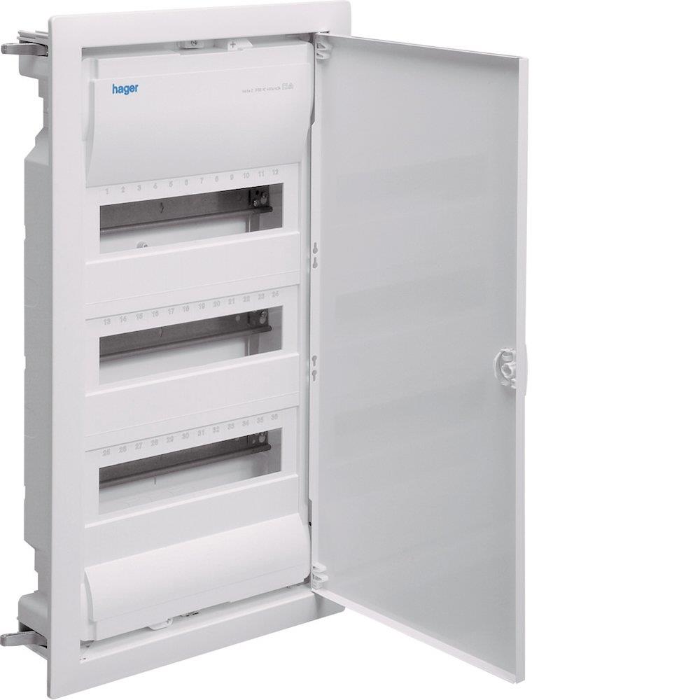 Hager Volta Group Panel white - 3 x 12 Module