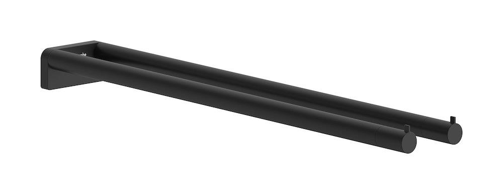 hansgrohe AddStoris S Double Towel Holder Matte Black, 441 mm Reach
