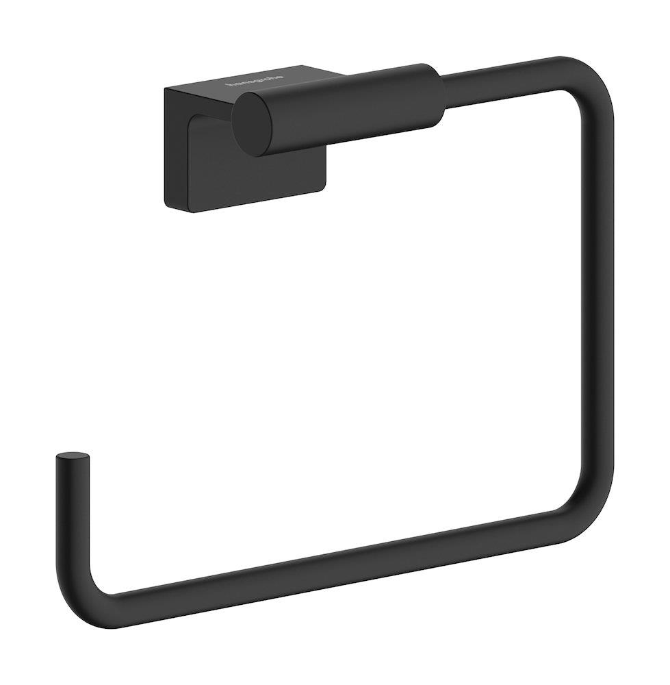 hansgrohe AddStoris S Towel Ring - Single, 189mm, 133mm, 52mm, Matte black