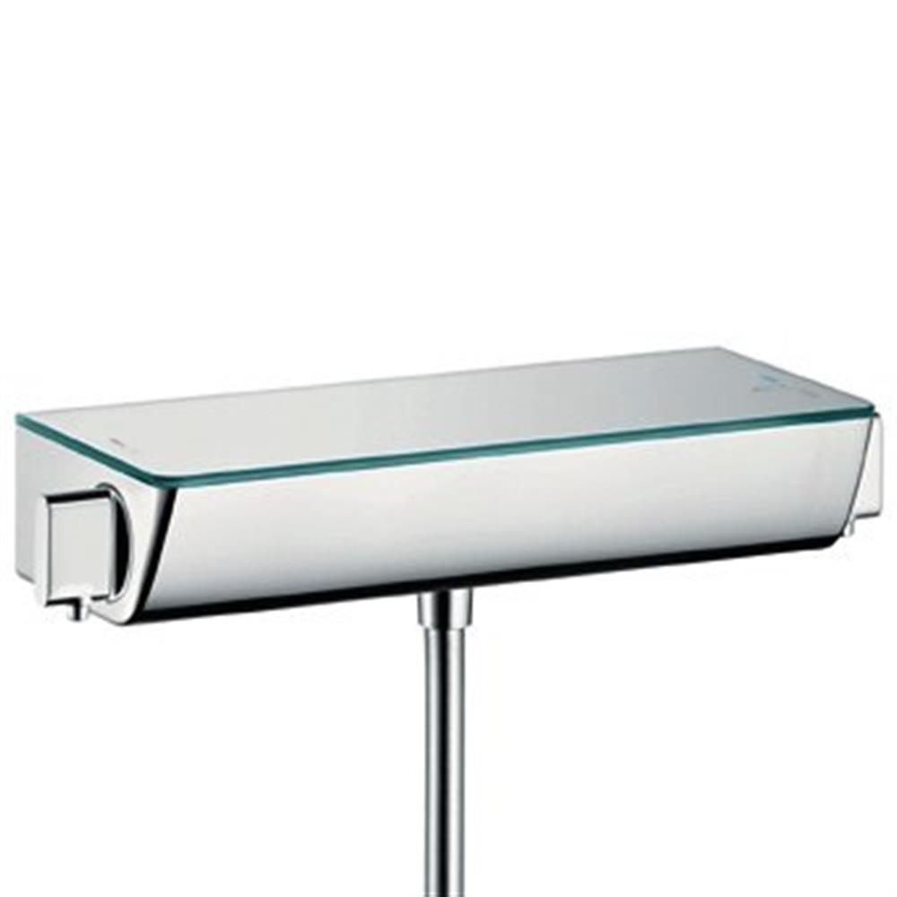 hansgrohe Ecostat select thermostat faucet - 2 handles, chrome-plated, downward, 1/2", without rosettes