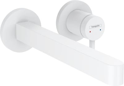 hansgrohe Finoris Washbasin Faucet - Single Handle, 228 mm Fixed Spout, Matte White