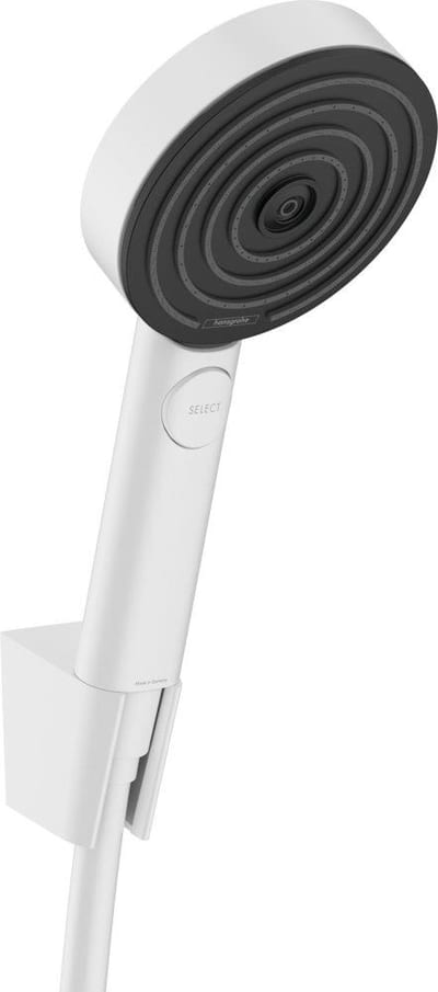 hansgrohe Pulsify Select Hand Shower Set - Matte White, 3 Functions, No Water Saver